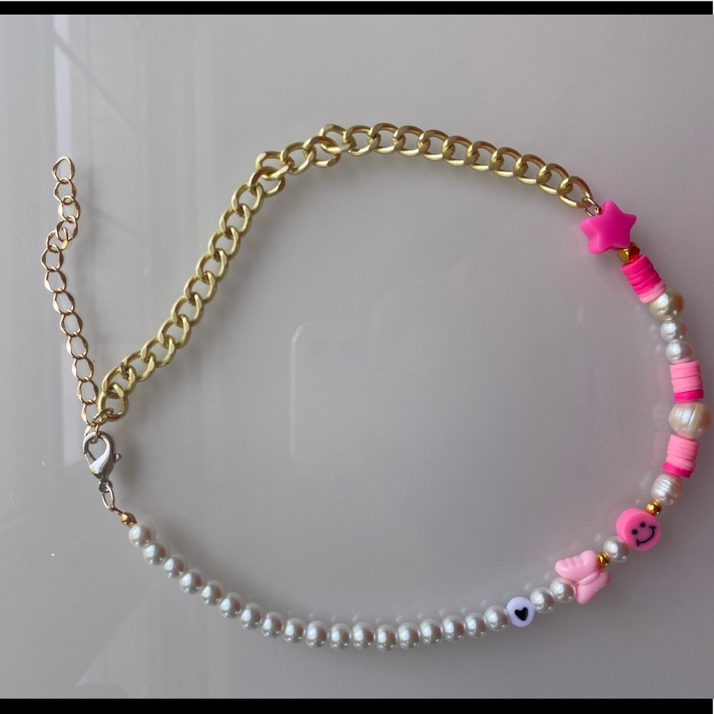 pink chain necklace